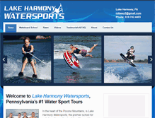 Tablet Screenshot of lakeharmonywatersports.com